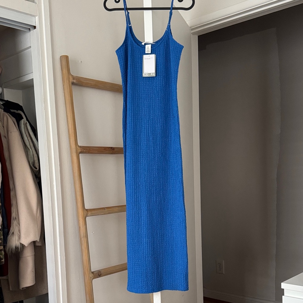 H&M Blue Midi Dress